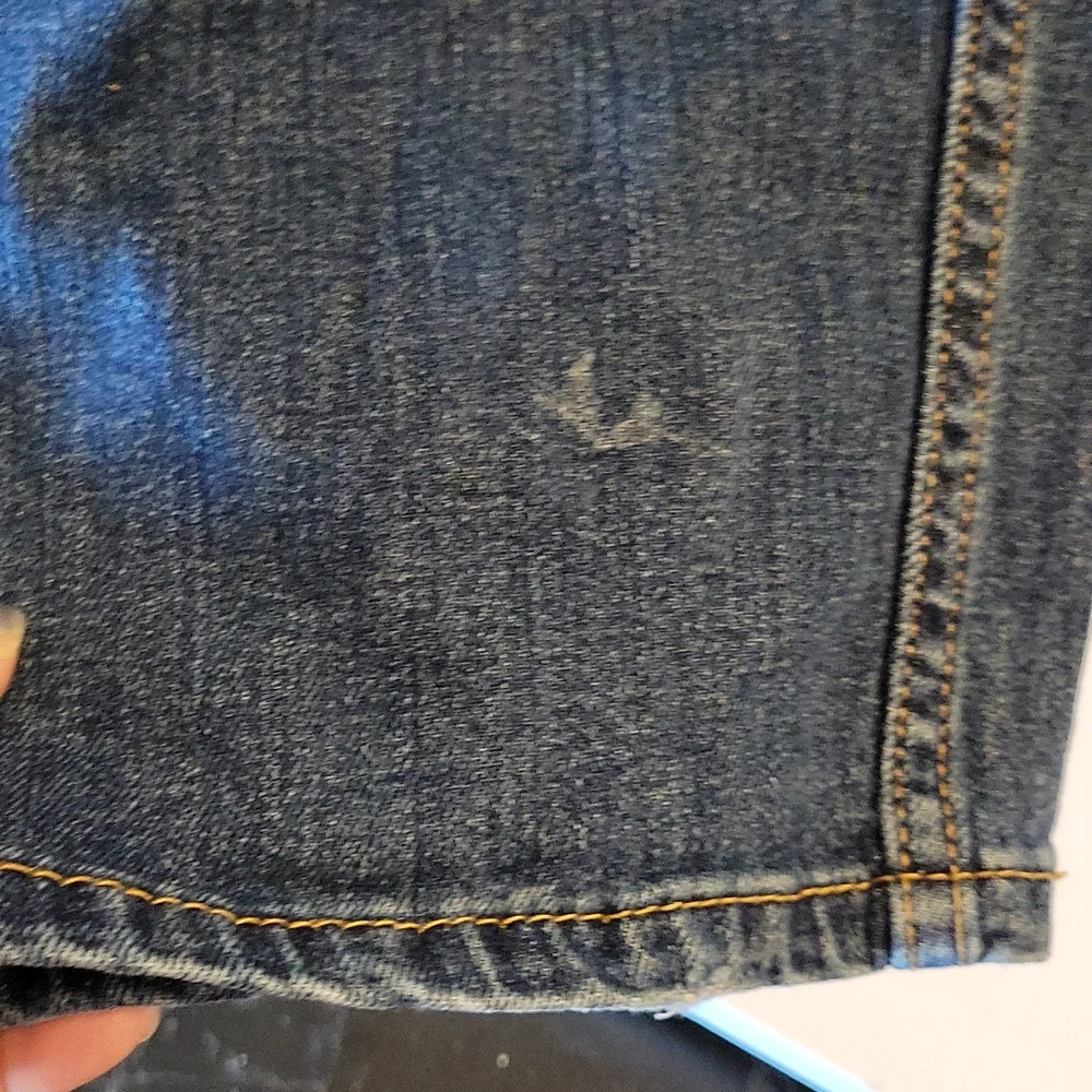 LEVI'S 505 Worn Broken In Stained Jeans 36